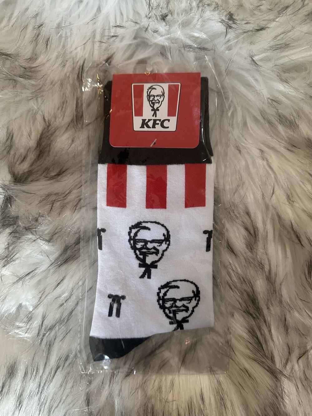 KFC Women’s Novelty Graphic Crew Socks White/Red/Black Cotton Blend 1 Pair